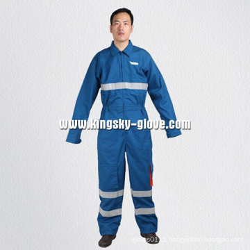 Blue Cotton Anti-Flaming Overall Clothing-Yb1302
